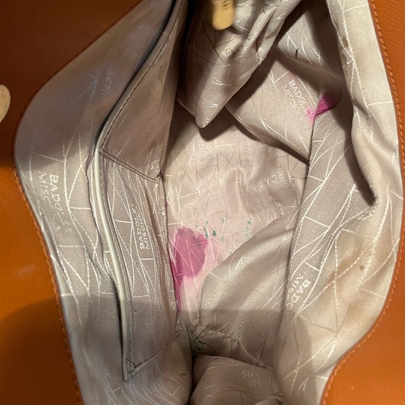 Badgley Mishka Two-Tone Leather Satchel Handbag - Picture 9 of 12